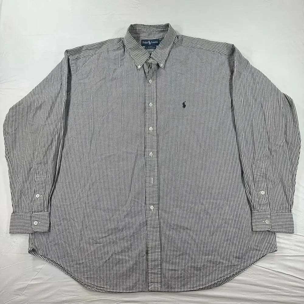 Polo Ralph Lauren Blake Gingham Check Long Sleeve Button-Up Shirt Men's XXL